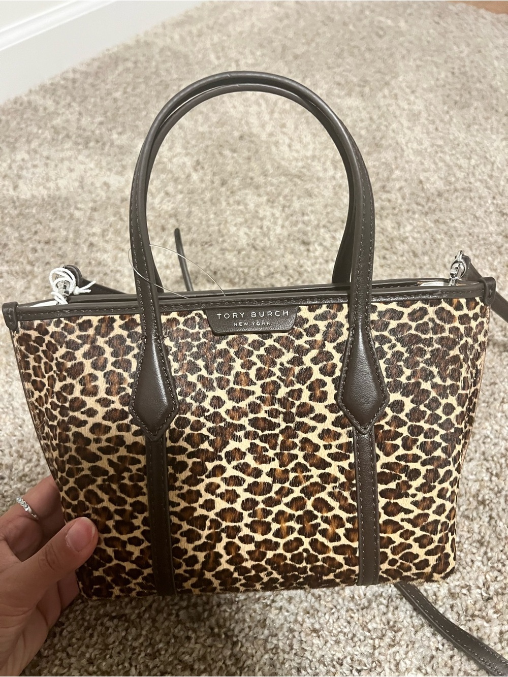 NWT Tory Burch PERRY LEOPARD MINI TOTE